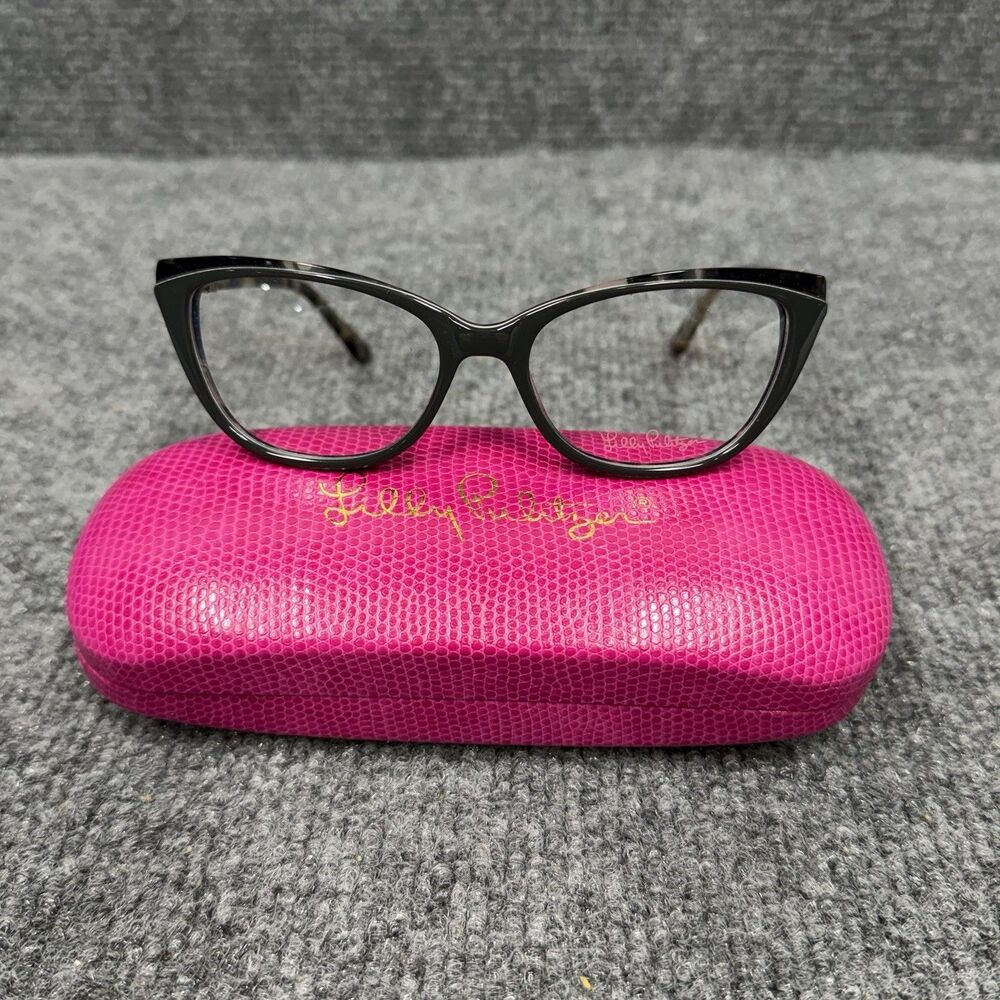 Lilly Pulitzer Bentley Eyeglasses Frames Brown Tortoise Cat Eye & Case 50 16-135